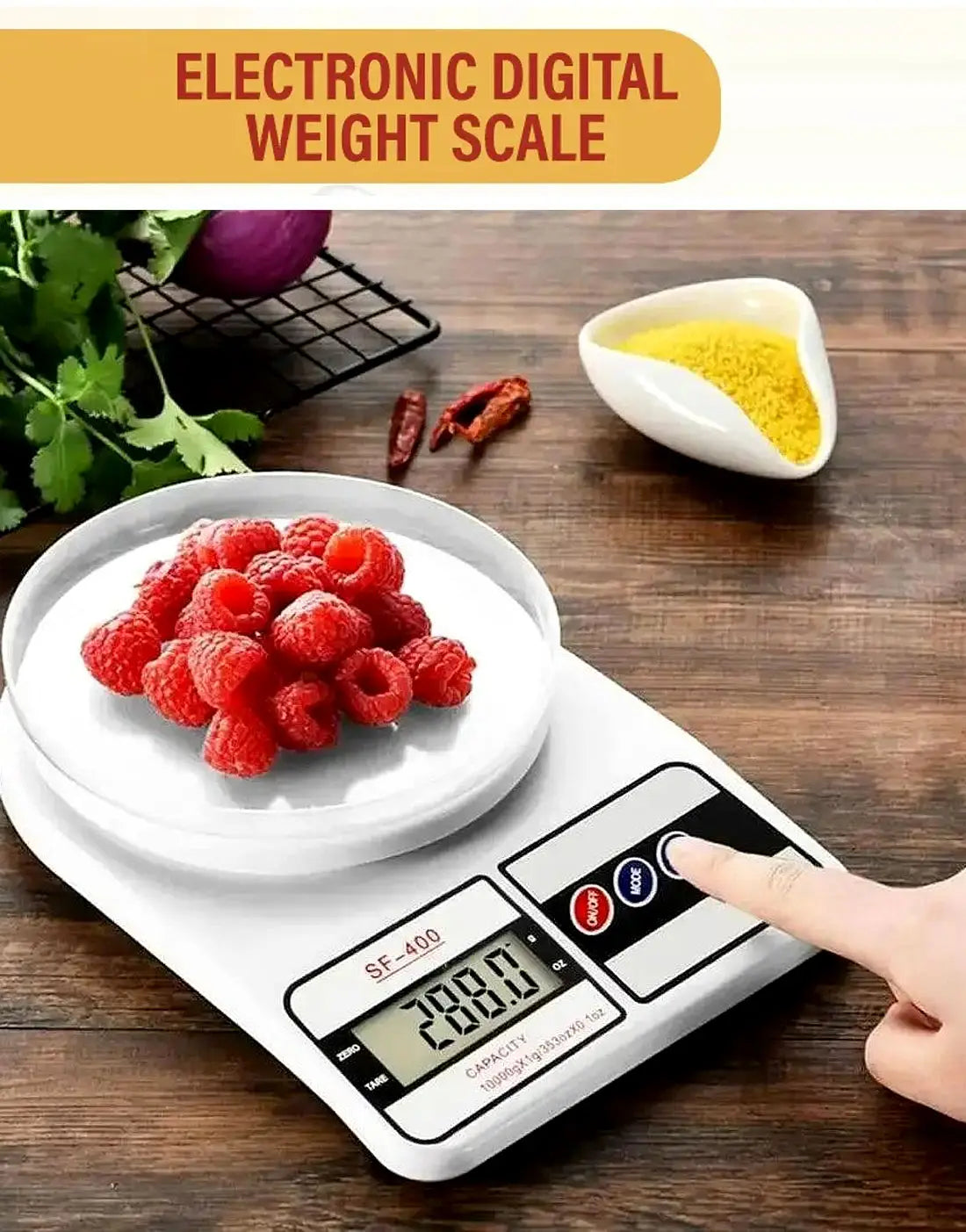 Digital Kitchen Weighing Scale SF-400 – 10KG Accurate Scale for Cooking & Baking | Findsy.pk