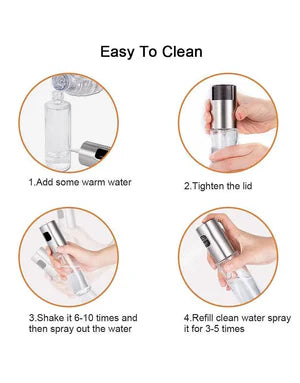 100ml Edible Cooking Oil Spray Bottle for Kitchen Use – Refillable & Easy Spray | Findsy.pk