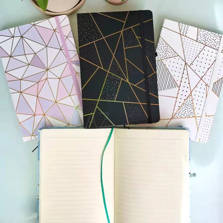 Gold Asymmetrical Hardbound Notebook