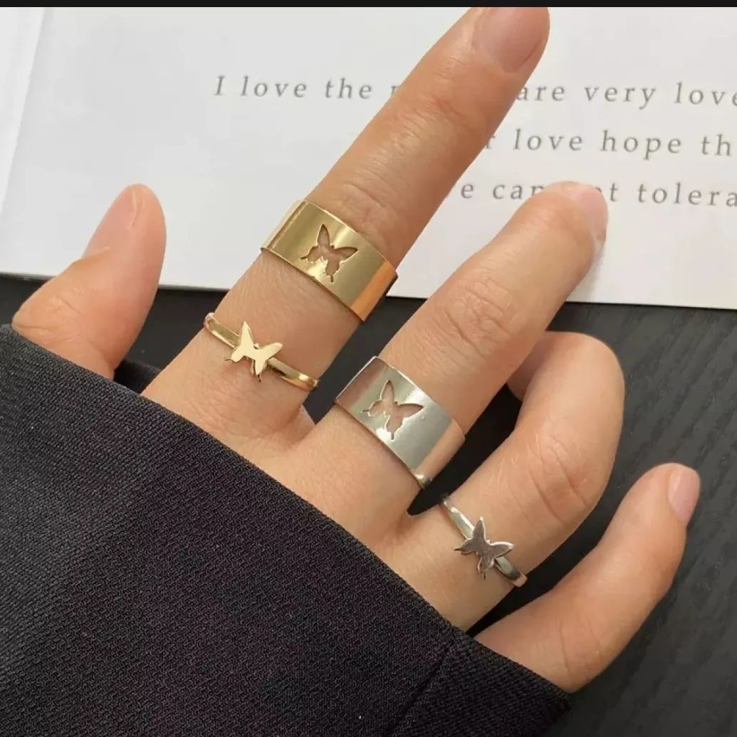 Trendy Butterfly Rings for Men & Women Adjustable Rings for Couples - Couples Ring