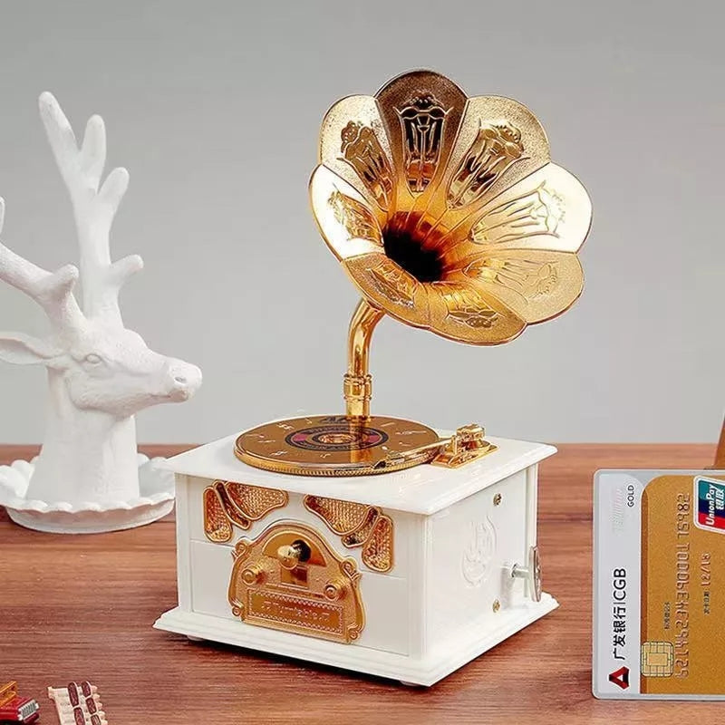 Antique Classical Retro Gramophone Music Box Home Decoration Creative Gift