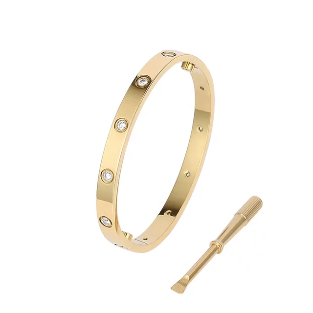 Luxury Designer 316L Stainless Steel 18K Gold Plated