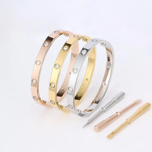 Luxury Designer 316L Stainless Steel 18K Gold Plated