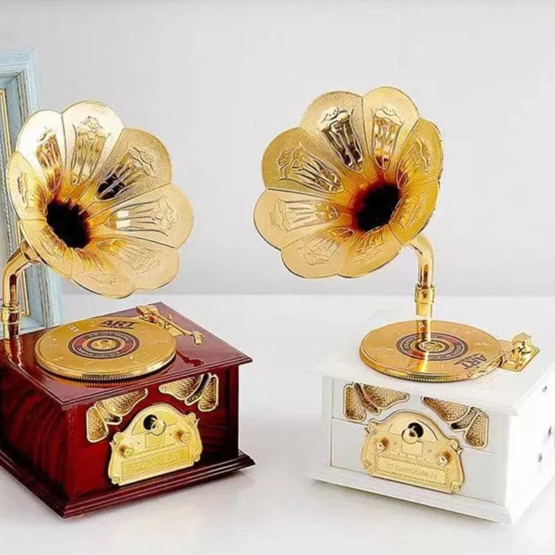 Antique Classical Retro Gramophone Music Box Home Decoration Creative Gift