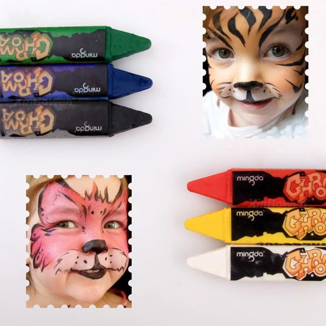 Colourful Face/Body Painting Pencil Crayons – 6 Pieces