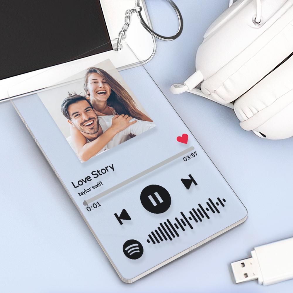 Acrylic Spotify Photo Keychain