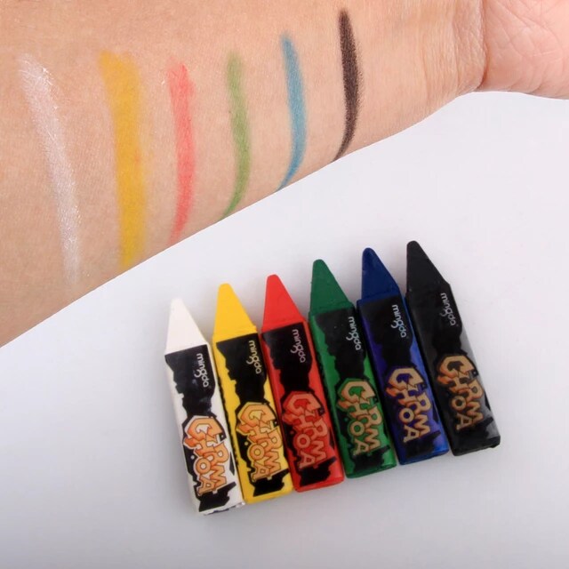 Colourful Face/Body Painting Pencil Crayons – 6 Pieces