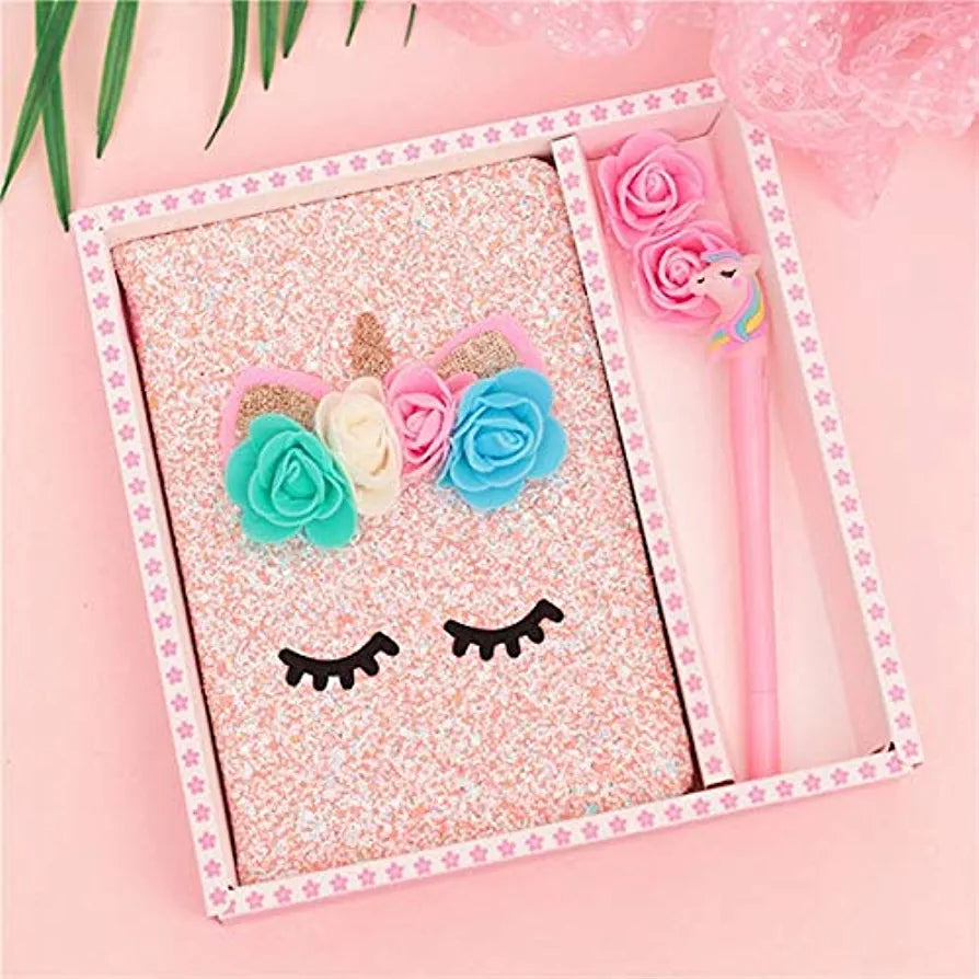 Super Cute Notebook with Unicorn Pen