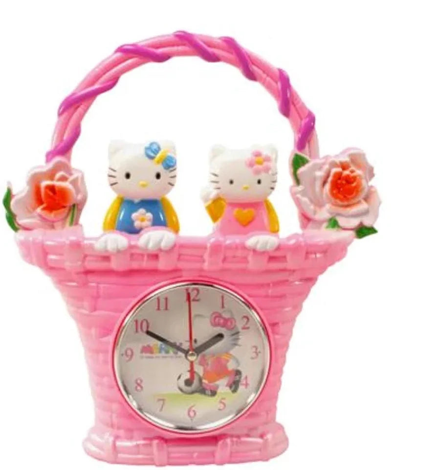 Swing Flower Basket Fancy Clock