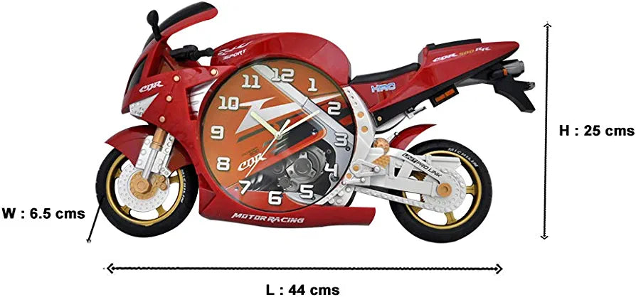 Speedy Bike Wall Clock - Red