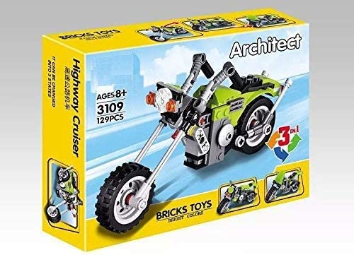 Harley Cruiser Building Block Brick 