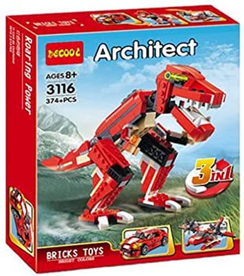 Toy Dinosaur Architect 3in1 Bricks 374pcs 3116