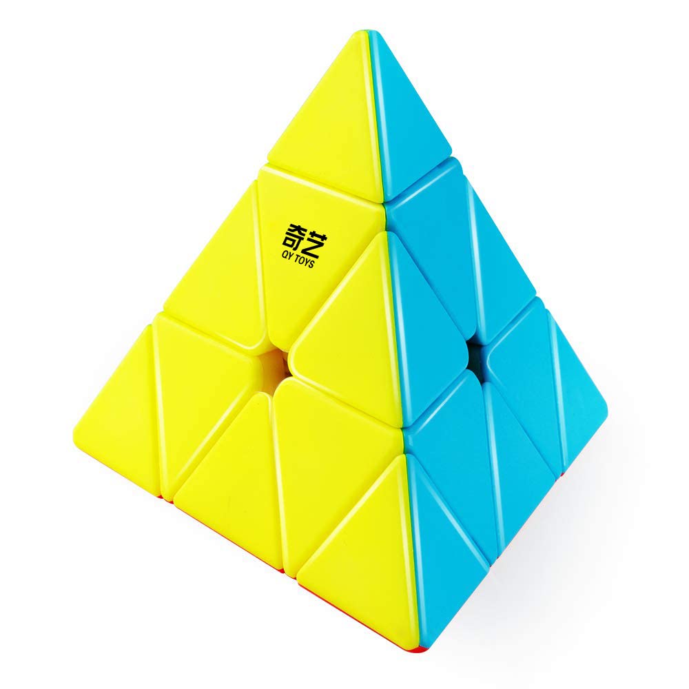 Qiyi Pyraminx Stickerless Speed Cube Triangle Magic Cube Puzzle