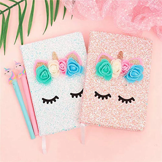 Super Cute Notebook with Unicorn Pen