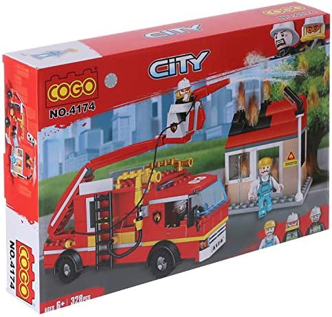 Cogo 4174 City Fire Building Set - 328 Pieces