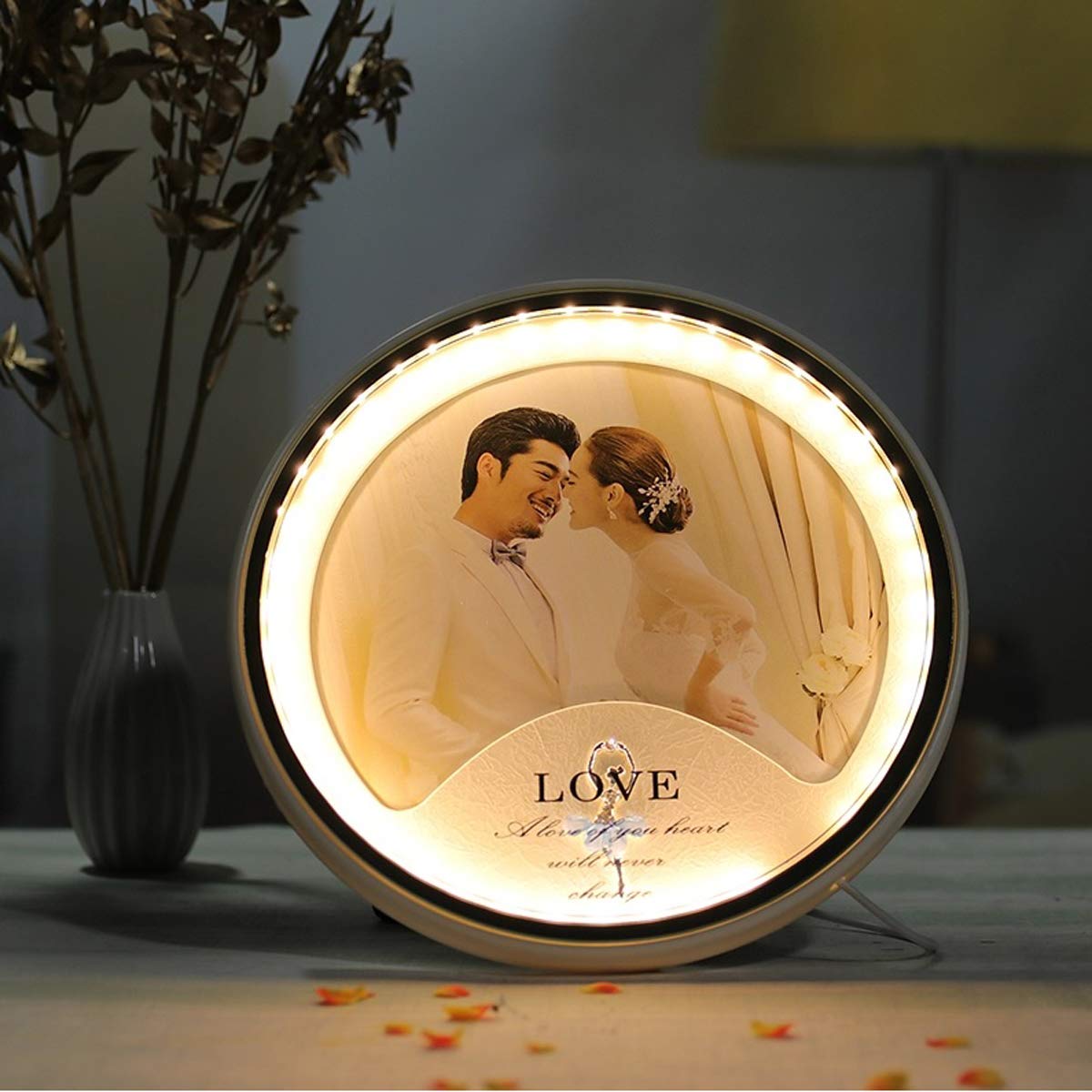 LED Photo Frame for Wedding- Round