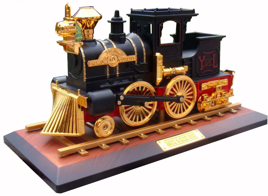 Classic Vintage Retro Clockwork Railway Train Music Box - Black