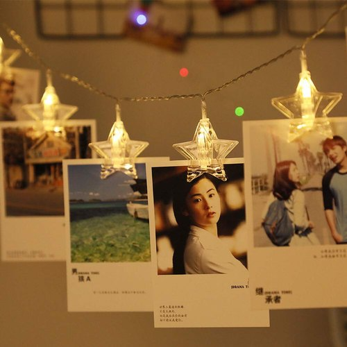 Star Clip String Lights - 10 Photo Clips