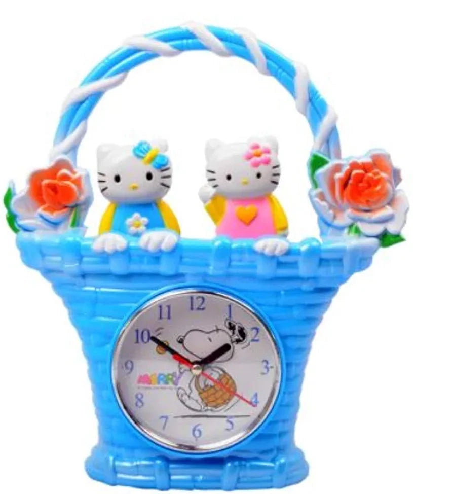 Swing Flower Basket Fancy Clock