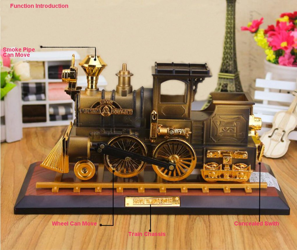 Classic Vintage Retro Clockwork Railway Train Music Box