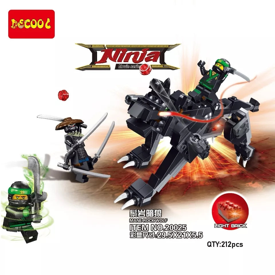 Decool 20025 212pcs Light bricks Ninjagoes