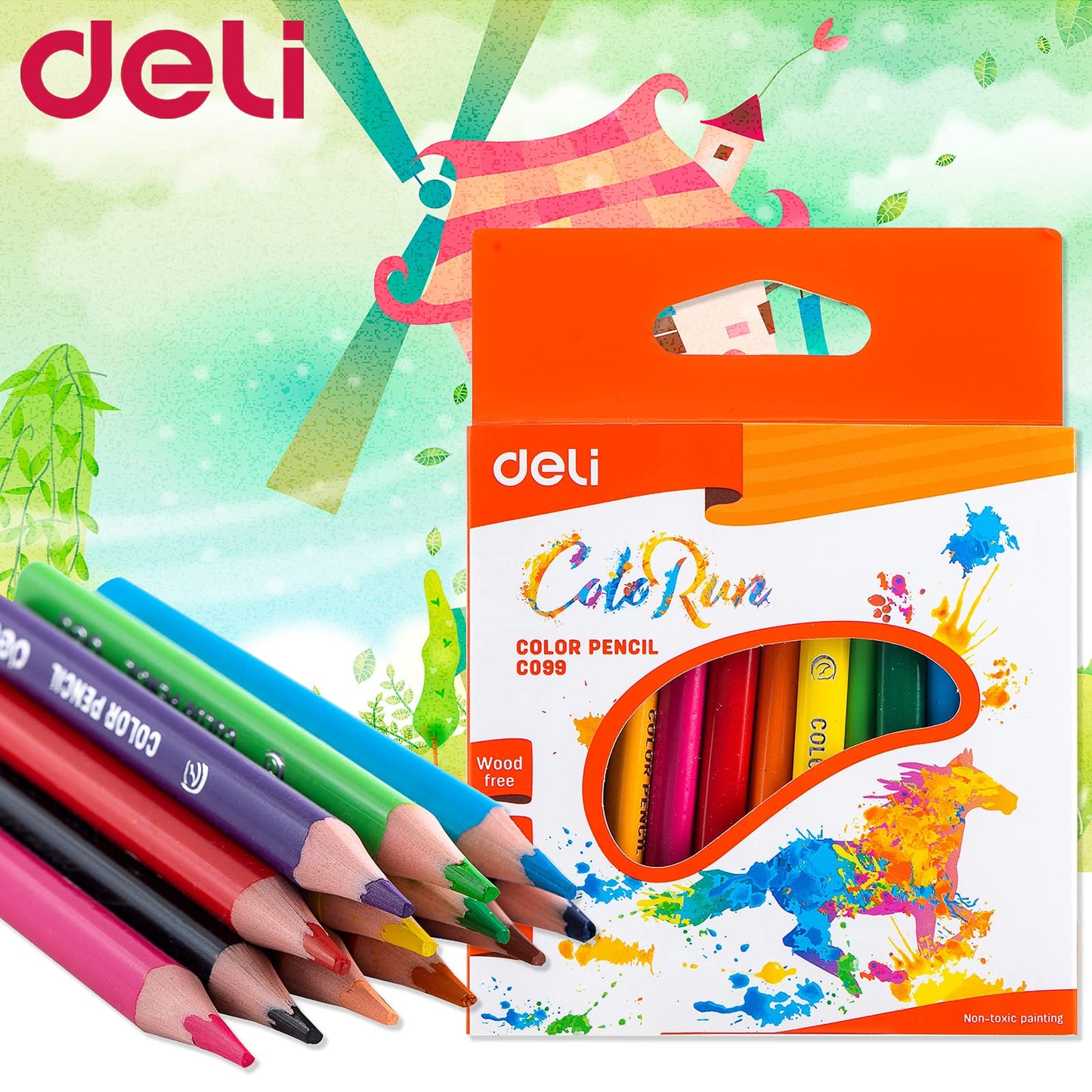 Deli C09900 Colored Pencil - 12 Colors

￼

￼