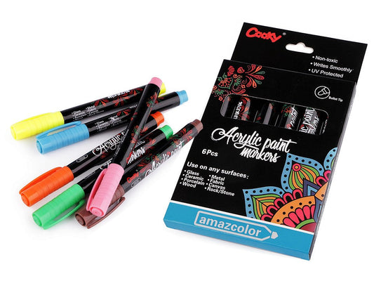 Creative Acrylic Marker 6 Pcs