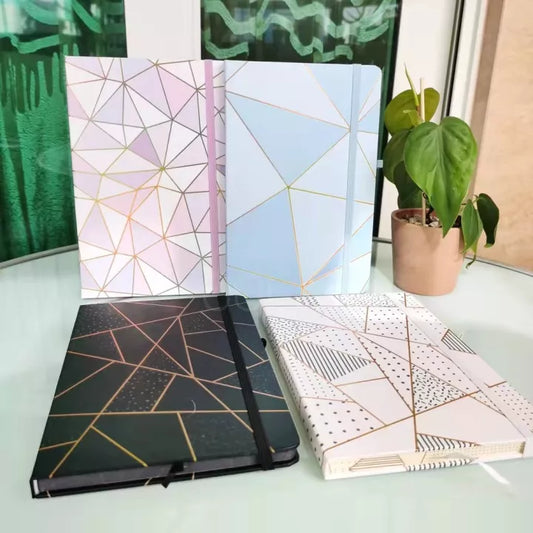 Gold Asymmetrical Hardbound Notebook
