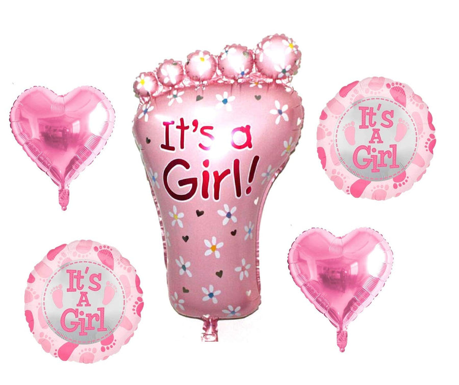 Its a Girl Foil Ballons Combo Baby Shower 5PCs