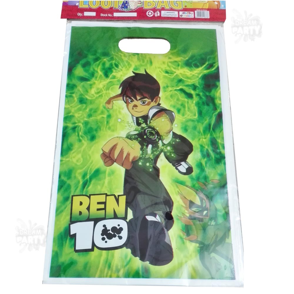 Cartoon Theme Plastic Goodies/Favor Bags - 10 Pcs