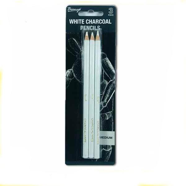 Keep Smilling White Charcoal Pencile Pack Of 3