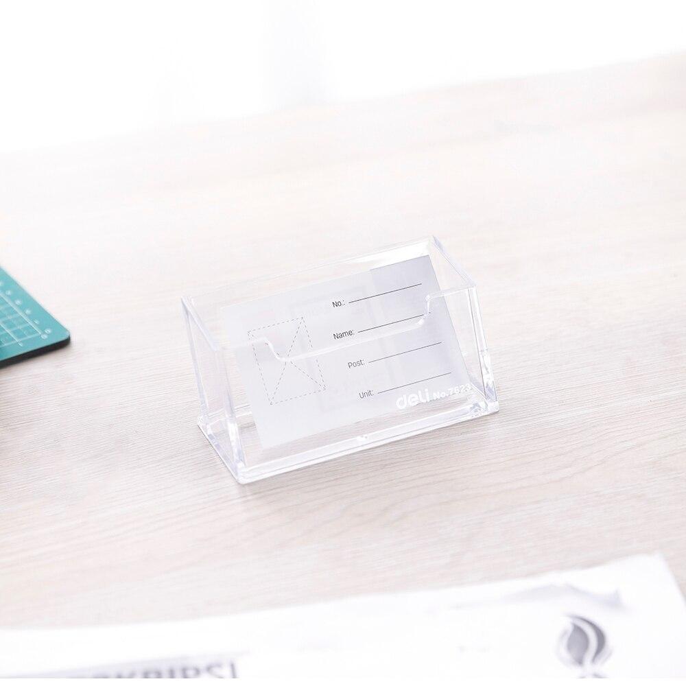 Deli E7623 Transparent Business Card Holder