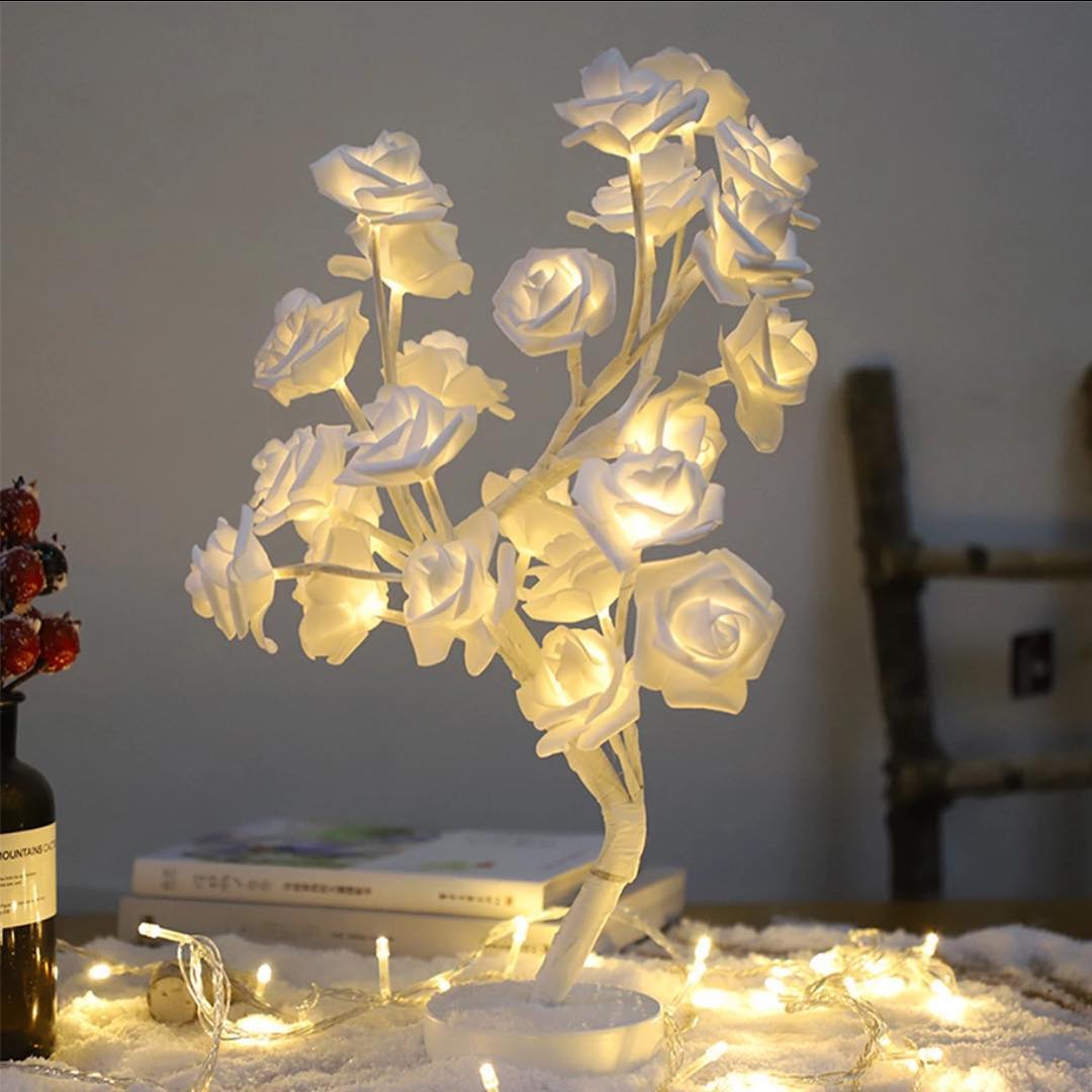 Flexible White Rose Led Lamp