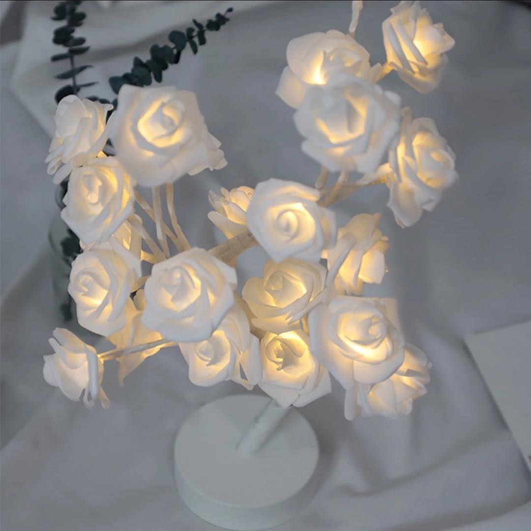 Flexible White Rose Led Lamp