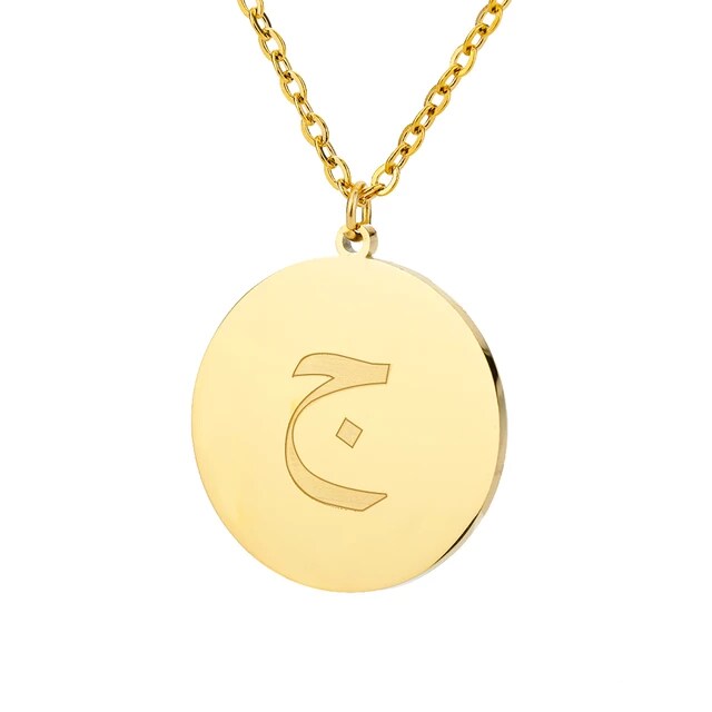 Circle Initial Necklace - Golden & Silver Plated