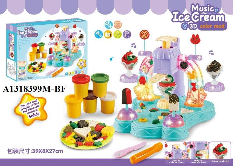 Colourful Ice Cream Modelling Clay Set With Music