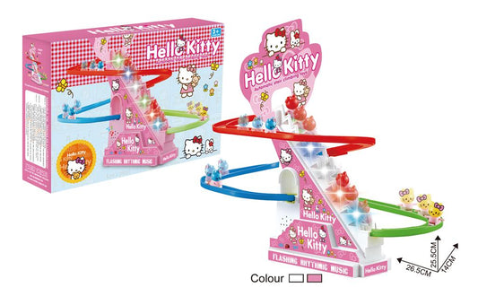 Hello Kitty Race Climbing Stairs Electronic Automatic Flashing Musical Toys for Children