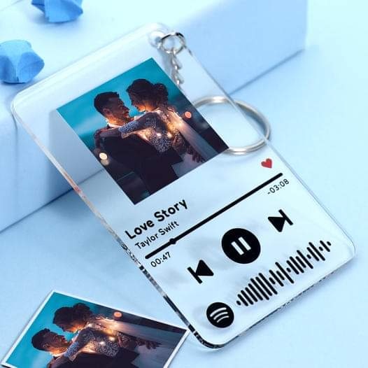 Acrylic Spotify Photo Keychain