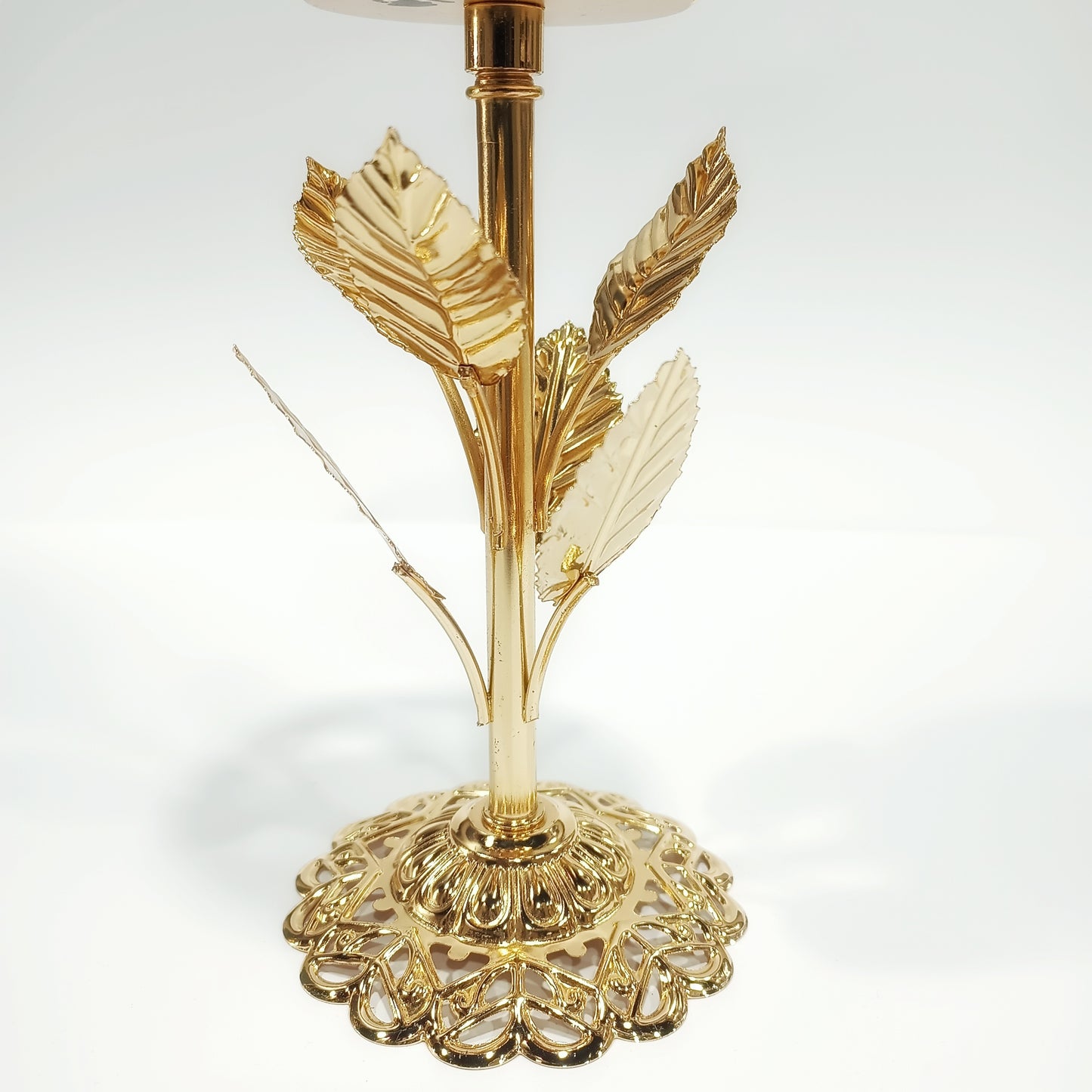 Gold Plated Crystal Candle Holder 