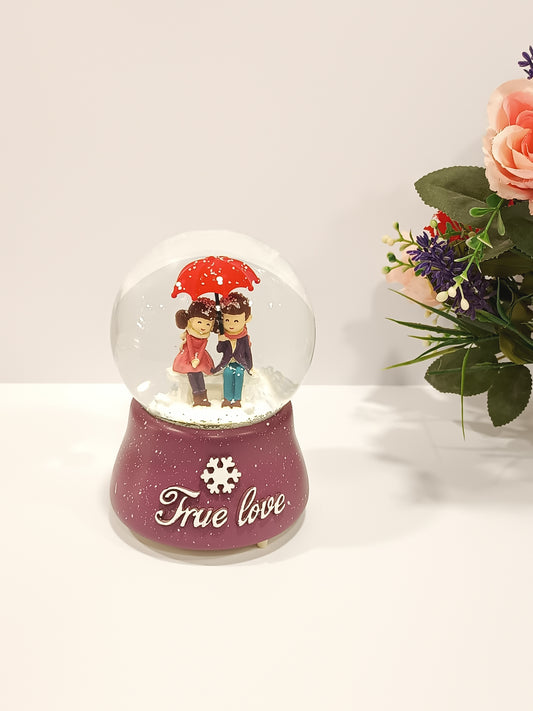 Floweraur True Love Couple Snow Globe Showpiece With LED