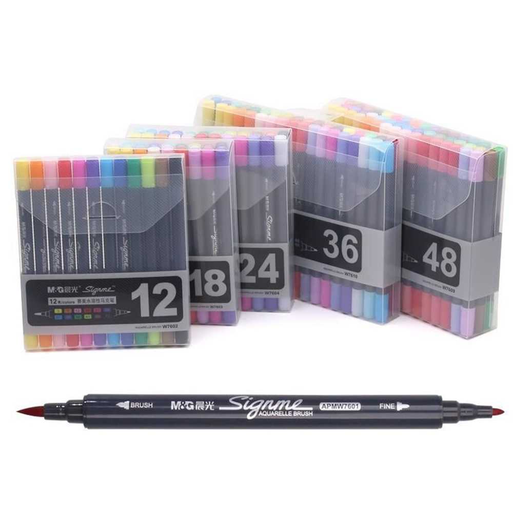 M&G Aquarelle Brush Marker Dual Side Set