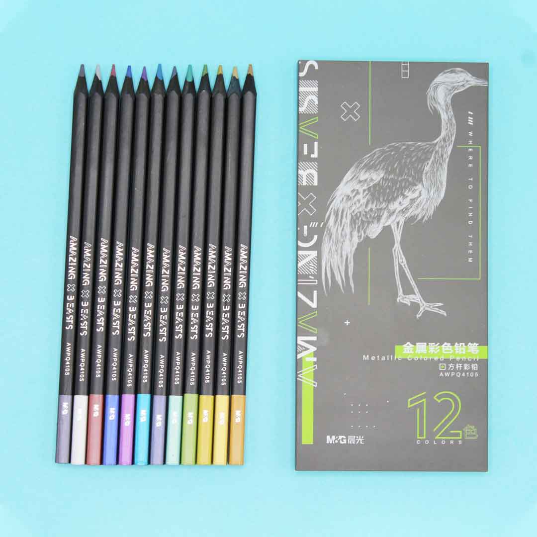 M&G Metallic Colored Pencil Pack Of 12