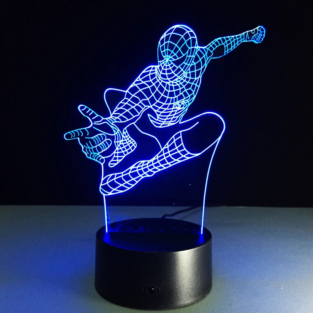 Personalized The Spiderman 3D Illusion Acrylic Table Lamp!