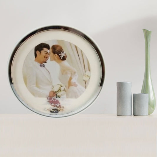 Round Photo Frame with Light