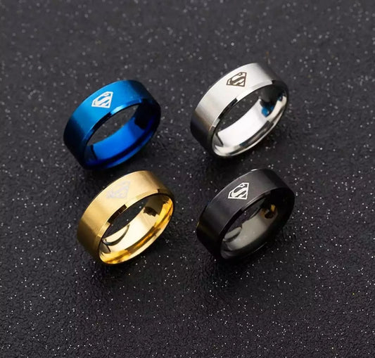 Supermen Logo Rings For Men's