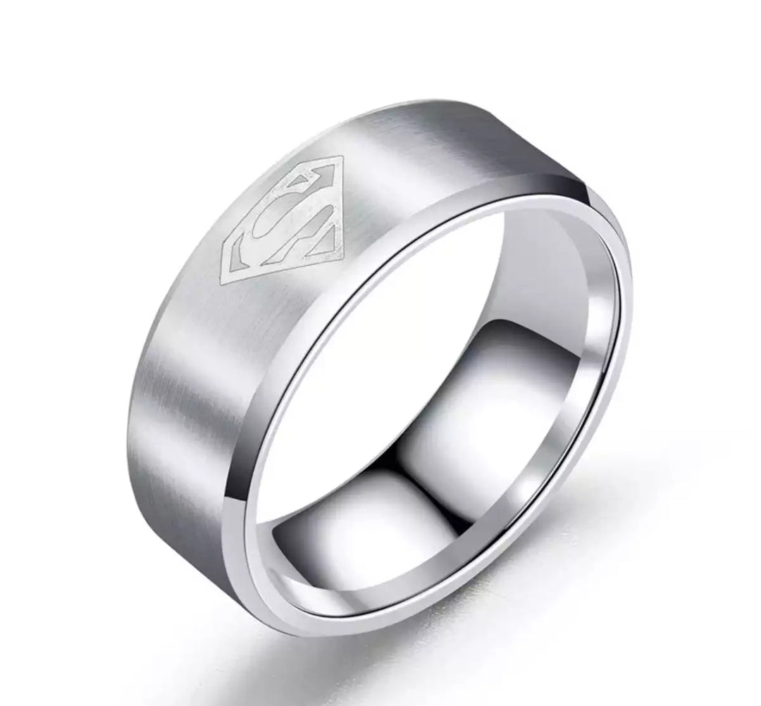 Supermen Logo Rings For Men's