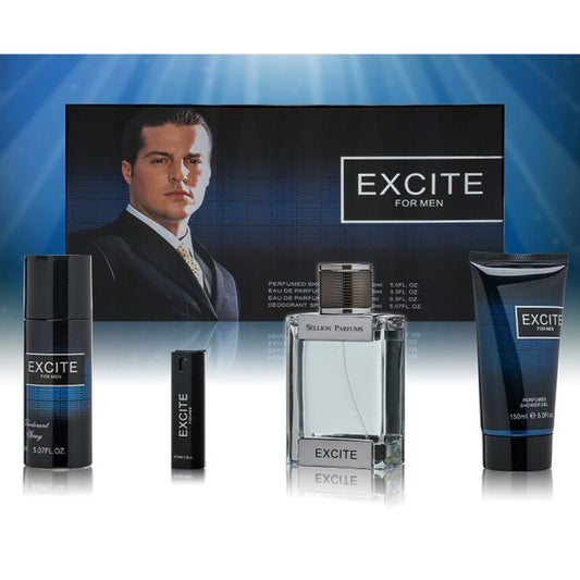 Excite Perfume Gift Set For Men – 4 in 1