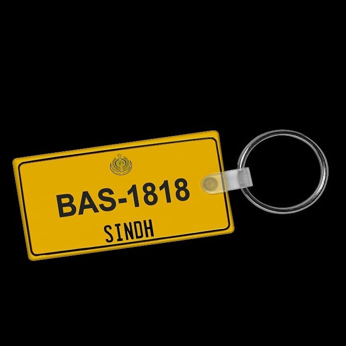 Customize Acrylic Number Plate Keychain