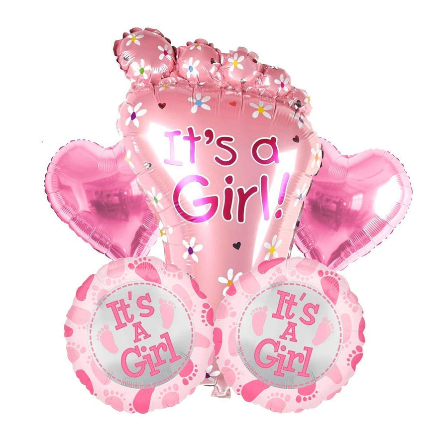 Its a Girl Foil Ballons Combo Baby Shower 5PCs