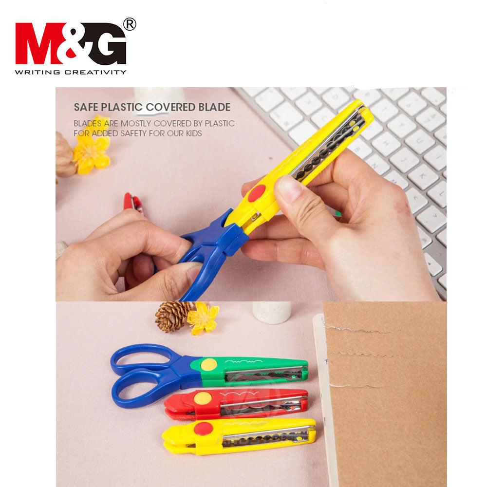 M&G Kids Creative Art Pattern Scissors (3 Cut Patterns)